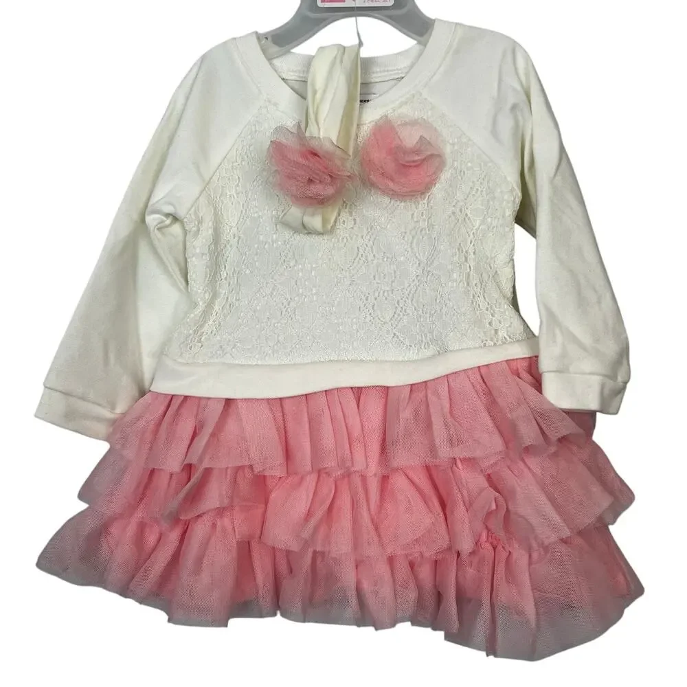 The Children's Place 12-18 months Dress Set Diaper Cover Headband - Picture 3 of 6